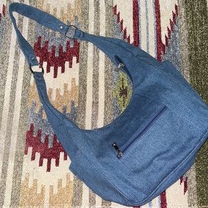 Denim Blue Shoulder Handbag